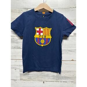 FCB Barcelona Color Badge Shirt Boys‎ Size 6 VGUC